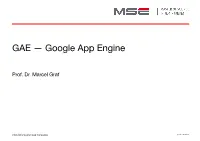 GAE — Google App Engine