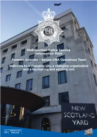 Metropolitan Police Service Information Pack Forensic Scientist