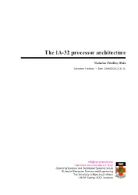 The IA-32 Processor Architecture