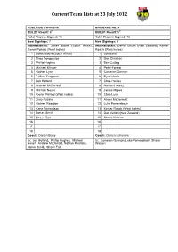 122307 KFC Current Team List