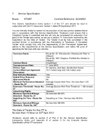 7. Service Specification Route