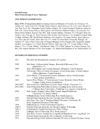 David Furman Short Form Resume/Career Summary ONE