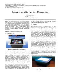 Enhancement in Surface Computing