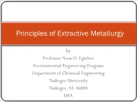 Principles of Extractive Metallurgy