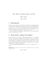 The Theta Correspondence Over R