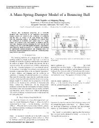 A Mass-Spring-Damper Model of a Bouncing Ball