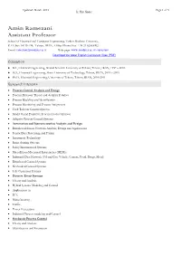 Amin Ramezani Assistant Professor School of Electrical and Computer Engineering, Tarbiat Modares University, P