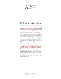 Fellow Shareholders Every Company Measures Success in Different Ways