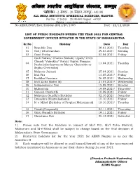 Holiday List 2021.Pdf