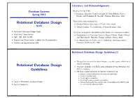 Relational Database Design Relational Database Design