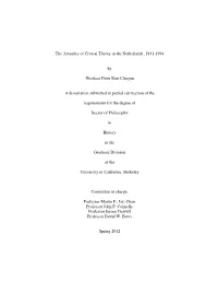 The Actuality of Critical Theory in the Netherlands, 1931-1994 By