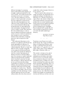 510 the Contemporary Pacific • Fall 1997 Different Strategies for Pursuing Render Their Cultural Image of What It Is Nation-Making Discourse