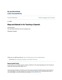 Maya and Nahuatl in the Teaching of Spanish