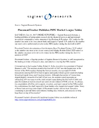 Placementtracker Publishes PIPE Market League Tables