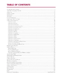 Table of Contents