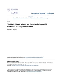 The North Atlantic Alliance and Collective Defense at 70: Confession and Response Revisited