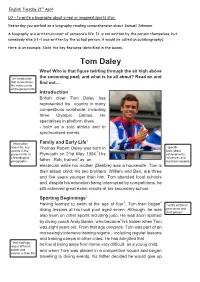 Tom Daley Wow! Who Is That Figure Twirling Through the Air High Above