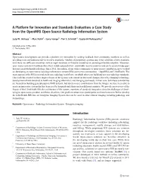 A Case Study from the Openmrs Open-Source Radiology Information System