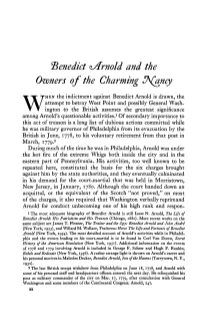 Benedict ^Arnold and the Owners of the Charming ?A(Ancy