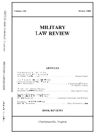 Fraternization: Time for a Rational Department of Defense Standard