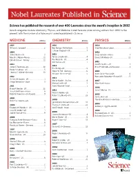 Nobel Laureates Published In