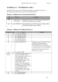 Schedule C : Withdrawn Area