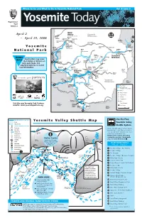 Yosemite Valley Shuttle Map Use the Free Yosemite Valley Shuttle System