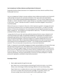 1 Core Competencies for Music Librarians and Music Library