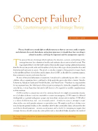 Concept Failure? COIN, Counterinsurgency, and Strategic Theory