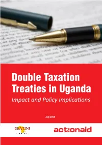 Double Taxation Treaties in Uganda Impact and Policy Implications