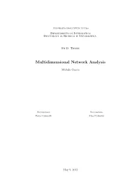 Multidimensional Network Analysis