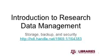 Storage Backup and Security Presentation Slides