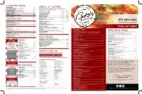 Takeout Menu