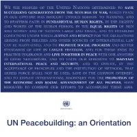 UN Peacebuilding