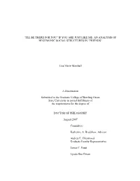 An Analysis of Hegemonic Social Structures in "Friends"