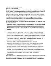 CONTEST-SPECIFIC RULES for the NATIONAL CASH CONTEST Each Participating Station Will Also Need to Consider Specific Governing State Laws Pertaining to Radio Contests