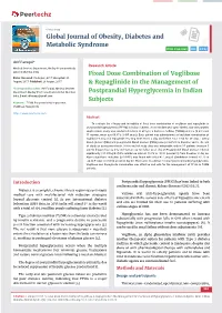 Fixed Dose Combination of Voglibose & Repaglinide in the Management