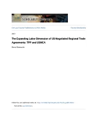 The Expanding Labor Dimension of US-Negotiated Regional Trade Agreements: TPP and USMCA