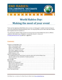 World Rabies Day: Making the Most of Your Event