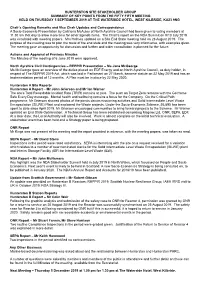 Hunterston Site Stakeholder Group Summary of Key