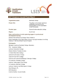 QCF Champions Cascade Project Report