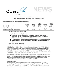 Qwest Sees Significant Margin Expansion and Growth in Key Areas in First Quarter 2005