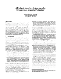 A Portable User-Level Approach for System-Wide Integrity Protection†