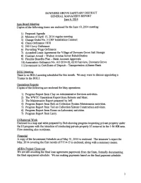 Copies of the Following Itemsare Enclosed for the June 10, 2014