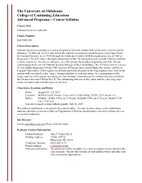 Course Syllabus
