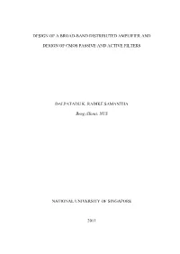 Design of a Broad-Band Distributed Amplifier And