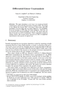 Differential-Linear Crypt Analysis