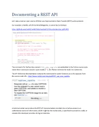 Documenting a REST API