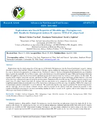 Explorations Into Starch Properties of Mirabilis Spp. (Nyctaginaceae); DSC Results for Endangered Andean M