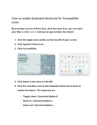 How to Enable Keyboard Shortcuts for Accessibility Zoom